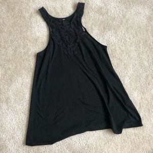 Black lace top tank top shirt size XS